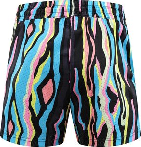 Shorts de basket-ball blanc/noir en mesh, shorts de fitness, de plage, de basket-ball, de jogging, pantalon court ample pour homme, personnalisable, toutes tailles - Product Image 4