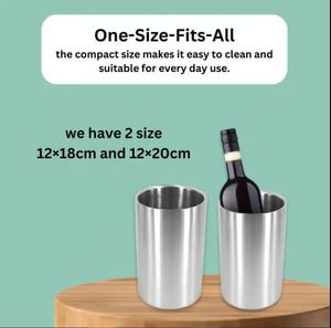 Venta al por mayor de cubos enfriadores de doble pared de acero inoxidable para cerveza, vino y champán - Product Image 3