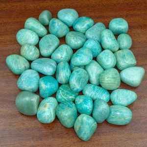 Pierres Roulées d'Amazonite Verte Naturelle, Cristal de Guérison pour Reiki, Méditation, Énergie Amoureuse, Décoration, Feng Shui, Vente en Gros Religieuse - Product Image 3
