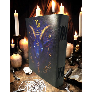 สมุดบันทึกหนังพิมพ์ลายราศีมังกร พร้อมกุญแจทองเหลืองโบราณ ของขวัญโหราศาสตร์วินเทจสำหรับผู้ชาย หนังสือคาถา การอ่านด้านจิตวิญญาณ - Product Image 5