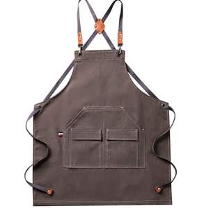 Delantal Térmico Impermeable de Cuero Grueso con Logotipo Personalizado, Delantal Duradero sin Mangas para Cocina, Jardinería, Panadería, Cafetería, Trabajo - Product Image 3