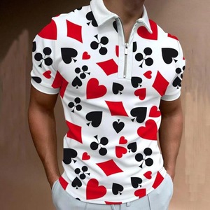 T-shirt décontracté tendance personnalisé de haute qualité à manches courtes en coton uni 220 g/m² avec col montant pour homme – Vêtement décontracté d'hiver - Product Image 4