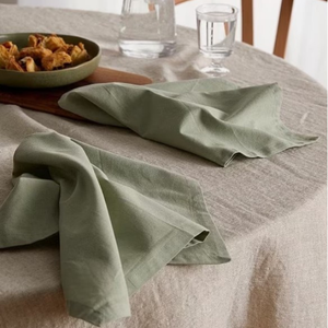 Serviettes en coton double couche haut de gamme Vaisselle et accessoires lavables brodés de pétoncles élégants - Product Image 5