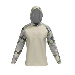 Camiseta de Pesca con Capucha de Manga Larga para Hombre, Estampado de Camuflaje por Sublimación, con Protección UV UPF 50 - Product Image 3