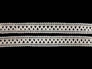 Tela de encaje de seda 100% de primera calidad, transpirable, de secado rápido, con patrón en zigzag, ligera, con borde decorativo para vestidos y decoración del hogar. - Product Image 3