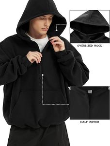 Sweat à capuche zippé pour homme, 400 g/m², en molleton de coton et polyester, teint uni, coupe classique, avec logo personnalisé, marque privée, vêtements d'hiver, Pakistan - Product Image 4