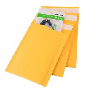 ถุงกระดาษคราฟท์สั่งทำขายส่ง สีเหลือง กันน้ำ บุฟองน้ำ สำหรับจัดส่งเทียน - Product Image 5