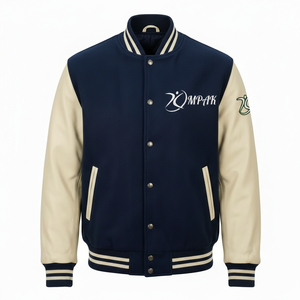 Professional High School Winter Hooded Quilted Lining Contrast Sleeves Viral Street Style Unisex Cotton Filled Front Logo - Product Image 1