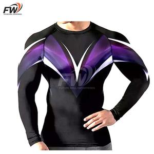 Camiseta de compresión BJJ sublimada personalizada al por mayor, UPF50, transpirable, de licra, manga corta para hombre - Product Image 3
