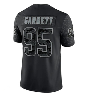Camisetas de Fútbol Americano Personalizadas Cosidas, Edición 2026 Salute-to-Service RFLCTV, Negras, 24 Nick Chubb, 95 Garrett, 19 Kosar, Unisex - Product Image 5