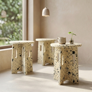 4GoodThings Recycled Plastic Sustainable Stackable Modular Foldable Portable Eco-Friendly Contemporary Modern Home <b>Stool</b> Ottoman - Product Image 3