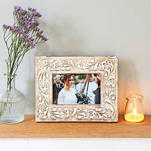 Cadre photo rustique traditionnel en bois massif, fait main, vintage, décoratif pour la maison, le bureau, la table ou l'étagère - Product Image 5