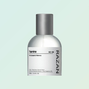 Perfume original coreano K-Beauty Razan RZ-08 Yasmin de 50 ml, hecho en Corea, con aroma a jazmín, en frasco negro para mujer. - Product Image 4