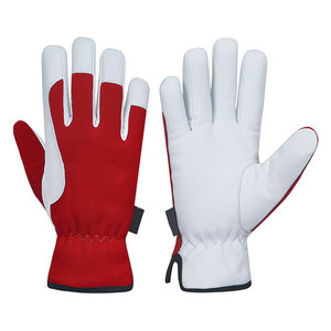 Guantes de trabajo de cuero de seguridad con logotipo personalizado a bajo precio, con pantalla táctil y protección contra impactos TPR, guantes de seguridad de dedo completo. - Product Image 3