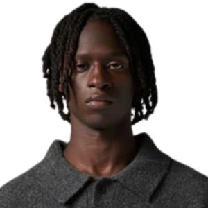 Pull Polo Homme en Maille à Manches Longues, Col Boutonné Texturé Doux, Couleur Anthracite, Haut Décontracté d'Hiver en Mélange de Coton, OEM - Product Image 5