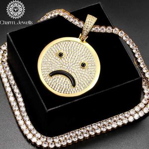 Charm_Jewells Colgante de Moissanita de Corte Brillante con Cabeza de Bola de Plata 925, Chapado en Oro, Joyería Hiphop para Hombre, con Micro Pavé y Bisel - Product Image 4