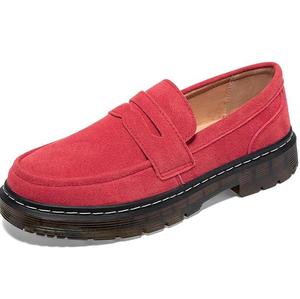ODM OEM Personalizado Genuino de Ante Mocasines Calzado Plataforma Gruesa Estilo Penny Zapatillas Transpirables para Hombre Zapatos Mocasines Lama Venta al por Mayor - Product Image 1