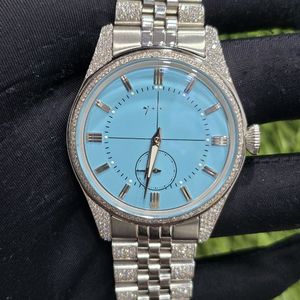 2026 Original Design Luxury Stainless Steel Diamond Bezel Analog Mechanical Automatic <b>Calendar</b> Watch 16mm Band - Product Image 1