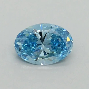 Diamante Suelto Certificado por IGI, 1 Quilate, Corte Ovalado, Cultivado en Laboratorio, Claridad VVS2, Color Azul Fantasía, para Joyería - Product Image 2