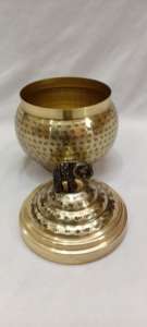 Pot de rangement artisanal en laiton avec couvercle en forme d'éléphant, récipient décoratif en métal pour la maison et les cadeaux - Product Image 2