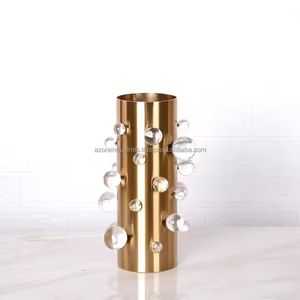 Luxury Decorative Metal Flower <b>Vase</b> Plated Metal Home Decor Accessories <b>Beautiful</b> Decorative <b>Vase</b> by Azora industries - Product Image 4