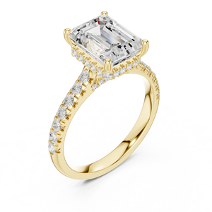 แหวนทองคำแท้ 14K ประดับเพชรทรงเหลี่ยมมรกต 2.5 กะรัต แบบคลาสสิค สำหรับงานหมั้น งานแต่งงาน และวันครบรอบ - Product Image 3