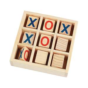 Jeu de Tic-Tac-Toe en Bois Fait Main Classique Nougats Crosses pour Enfants et Adultes, Jeu de Société de Table, Décoration d'Intérieur, Idéal pour les Voyages - Product Image 6
