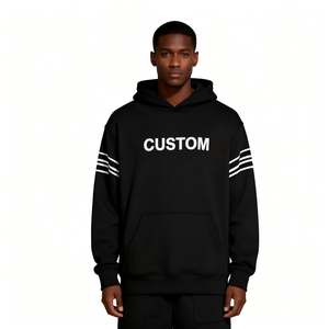 Sweat-shirt streetwear personnalisé en polyester/coton 280GSM, coupe classique, design graffiti brodé et imprimé, toutes les couleurs - Product Image 6
