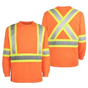Mangoes Fashion Men's ANSI Class 2 High Visibility Waterproof Safety <b>Polo</b> Shirt Customizable with Logo Polyester Summer Workwear - Product Image 3