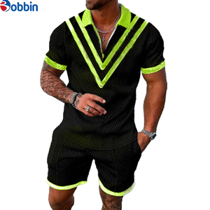 Conjunto Deportivo Corto para Hombre, Talla Grande, con Logotipo Personalizado, Colección de Verano, Cómodo y Transpirable, Ropa de Playa - Product Image 2