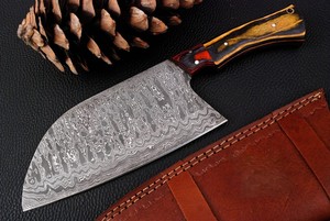 Couteau de chef en acier damas forgé à la main, manche ergonomique en bois, durable, tranchant comme un rasoir, couteau à découper de haute qualité - Product Image 3