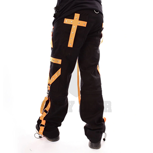 Pantalones Cargo Góticos de Cintura Alta, Corte Holgado, Pierna Ancha, Estilo Urbano, Moda Alternativa - Product Image 2