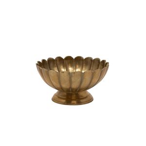 Bol de service en aluminium avec finition or antique pour la décoration traditionnelle de la maison et l'utilisation festive - Product Image 4