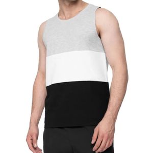 <b>Men</b> Color Block Tank Top Grey <b>White</b> Black Sleeveless Muscle Tee Gym Fitness Training Shirt Summer Casual <b>Vest</b> Athletic Undershir - Product Image 1
