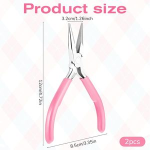 Professional Stainless Steel Jewelry <b>Pliers</b> <b>Set</b> 2 Pcs Flat Nose Chain Nose <b>Pliers</b> for Jewelry Making Wire Crafting Repair DIY - Product Image 6