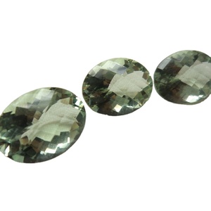 PDM Gems Améthyste Verte Naturelle, Pierre Précieuse en Vrac, Taille Facettée Ovale, pour la Fabrication de Bijoux, Qualité Supérieure, Taille Libre, Pierre de Naissance - Product Image 1
