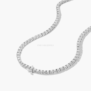สร้อยคอเพชรแล็บโกรว์ 0.50 กะรัต ทรงกลมเจียระไนแบบบริลเลียนท์ สีเหลืองโรส ทองคำขาว เครื่องประดับคุณภาพสูง ผู้จัดจำหน่ายส่งออก - Product Image 4