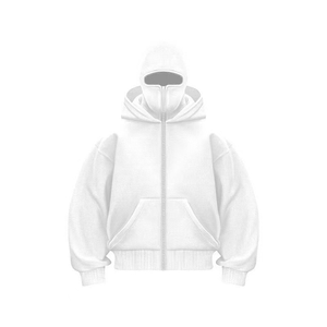 Sudadera con Capucha Unisex Extra Grande, Color Negro Sólido, Felpa de Algodón, Corte Casual, Largo Regular, Ropa de Invierno, Bordada - Product Image 4