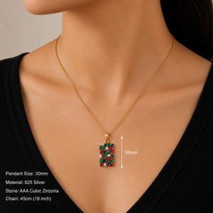 Collier pendentif en zircon taille marquise géométrique, chaîne à maillons plaquée argent 925, bijoux de fête unisexe de luxe certifiés GRA - Product Image 5