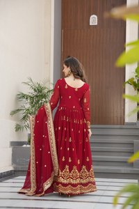 Most Attractive Indian Wedding Party Festival Wear Salwar Kameez with Fancy Zari <b>Sequins</b> Embroidery for Women - Product Image 5