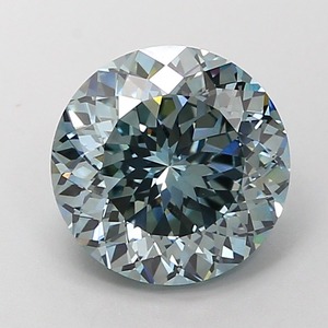 Diamant CVD de qualité supérieure, vert-bleu intense, taille portugaise, clarté VS1, polissage excellent, pierre précieuse cultivée en laboratoire pour la création de bijoux de luxe. - Product Image 1