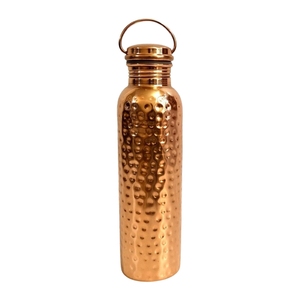 Botella de Cobre Puro al por Mayor, 100% Hermética, Recipiente de Cobre Martillado, Beneficios Ayurvédicos para la Salud, Frasco Deportivo de Cobre con Asa - Product Image 3