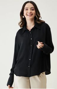 Women Cotton Striped Shirt Long Sleeve Button <b>Down</b> Formal Regular Fit Office Wear Breathable Eco-Friendly Simple Blouse Top - Product Image 4