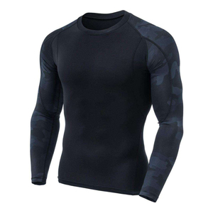 2026 Wholesale Customizable <b>Men</b> <b>Compression</b> <b>Shirts</b> Full Sleeve Gym Fitness Sports Quick Dry Breathable Rash Guard - Product Image 1