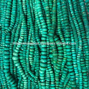 Cuentas facetadas de turquesa natural de 4 mm y 5 mm, hebras de cuentas redondas para la fabricación de joyas, collares y pulseras, calidad AAA, tendencias de Alibaba - Product Image 2