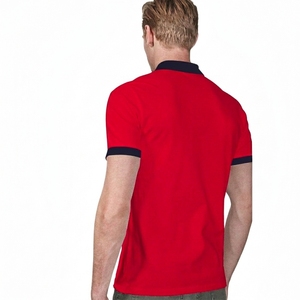 Polo à manches courtes pour homme, couleurs rouge et bleu marine, tissu Oxford en coton, style décontracté, vente en gros OEM - Product Image 2