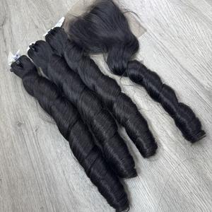 Extensiones de cabello natural con cierre vendedores de cabello humano alineados con cutícula vietnamita y natural virgen sin procesar - Product Image 6