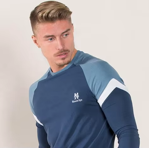 Camiseta Deportiva de Poliéster al por Mayor, Camiseta de Compresión para Hombre, Secado Rápido, Absorbe la Humedad, Tops Deportivos Activos, Camiseta Ajustada - Product Image 2