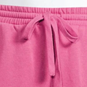 Pantalones deportivos de forro polar morado para mujer con cintura con cordón y logotipo en la pierna derecha, informales, de longitud completa, para otoño - Product Image 3