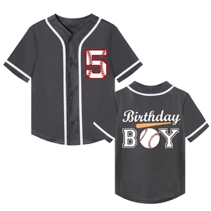 Maillot de baseball unisexe personnalisé 2025 à manches courtes, respirant, brodé, uniforme de baseball pour jeunes, athlétique - Product Image 4
